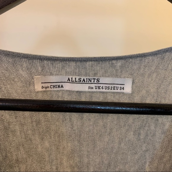 All Saints Itat sweater grey size 2 - Picture 3 of 7